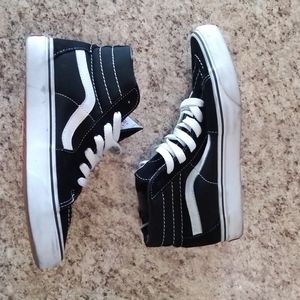 Vans Sk8-Hi Shoes Women 7.5 Men 6 Sneakers white Black High Top